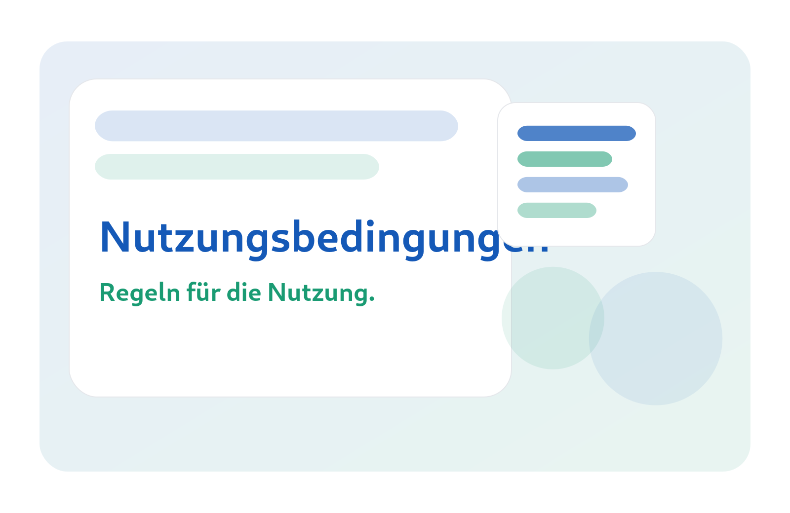 Illustration: Nutzungsbedingungen – Regeln für die Nutzung.